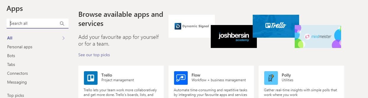 apps for microsoft teams